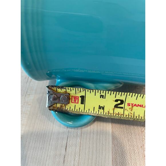 Fiesta Ceramic turquoise mugs set of two with classic ring handle USA MADE - Picture 7 of 7